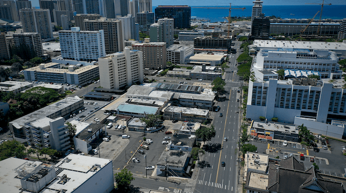 Keeaumoku Aerial View Towards Ala Moana Center 