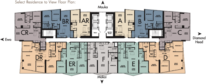 The Symphony Honolulu Floor plans